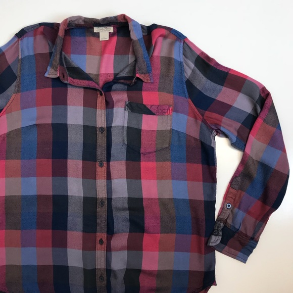 Lucky Brand Tops - Lucky Brand | boyfriend button back flannel L